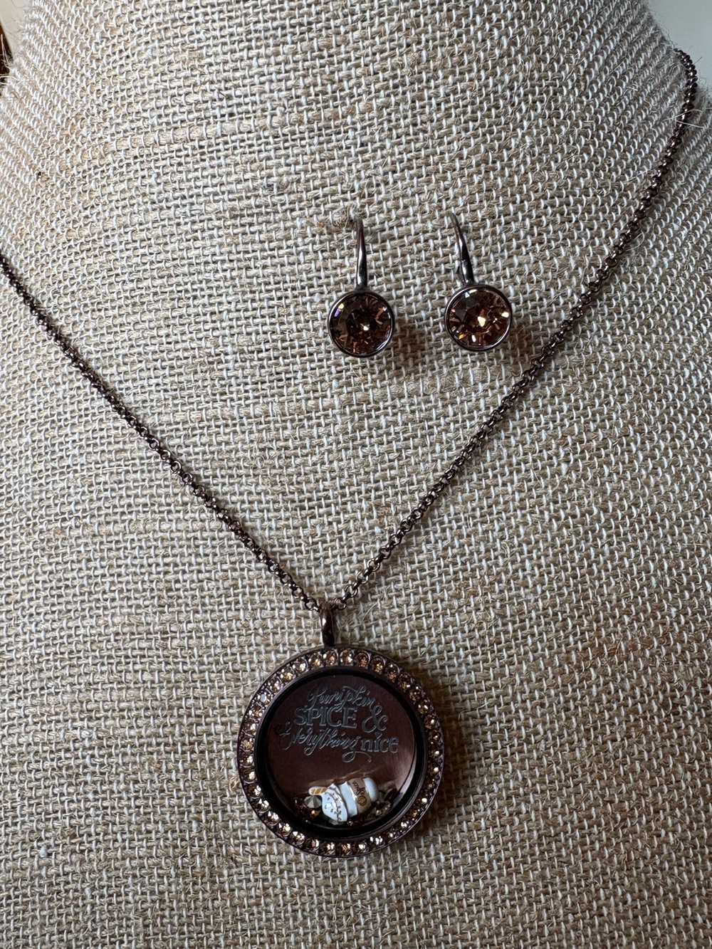 Origami Owl Pumpkin Spice Everything Locket Exclusive Set